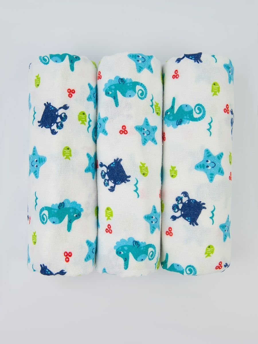 снимок Пеленка из фланели "Море" 90*120, 3 шт. от магазина BIO-TEXTILES ОПТ