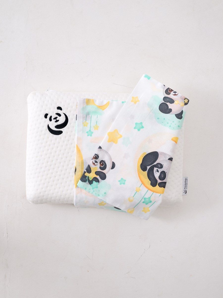 снимок Детская подушка с эффектом памяти прямая PandaHug - KIDS 40*30*5 от магазина BIO-TEXTILES ОПТ