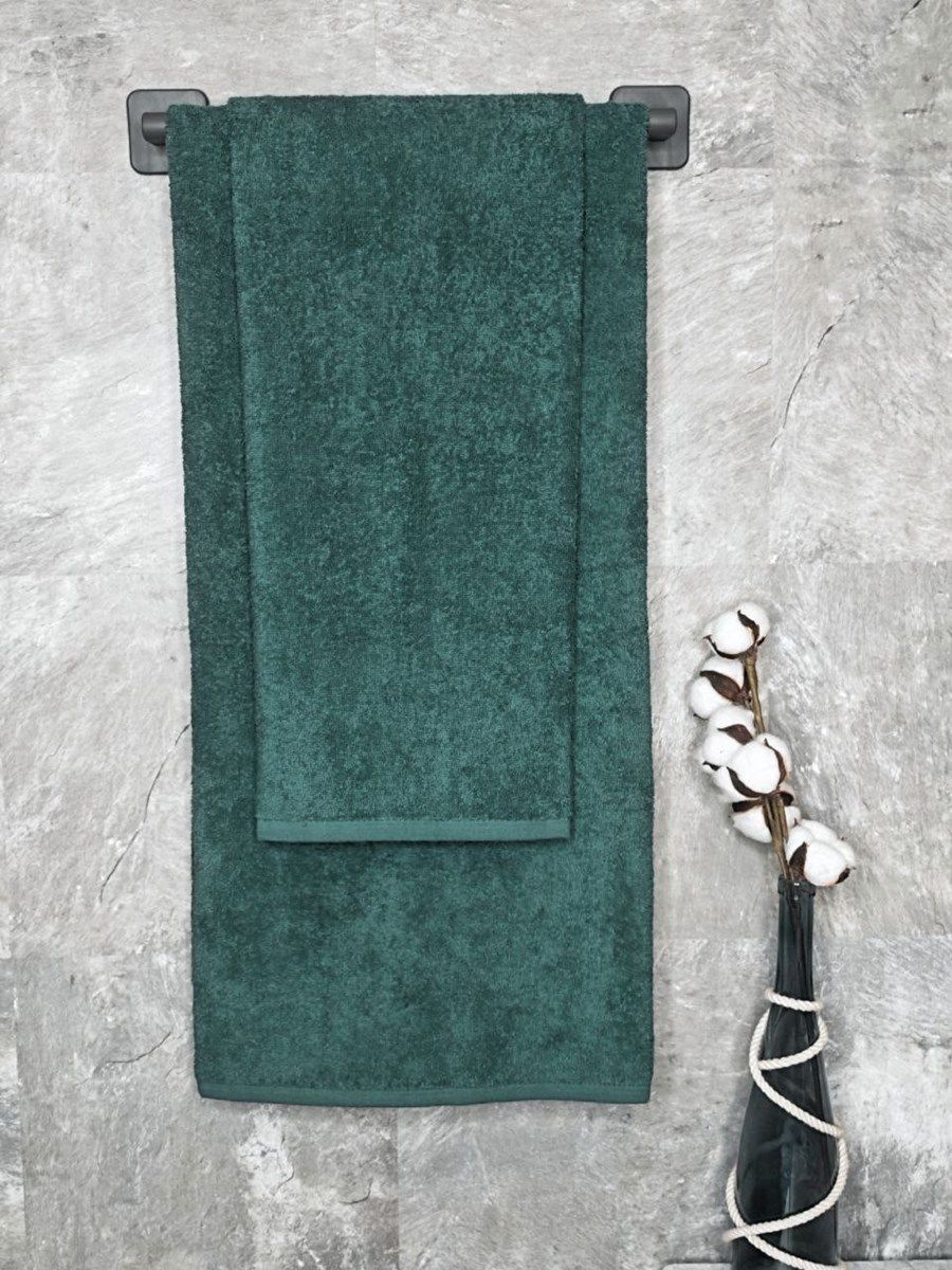 снимок Набор махровых полотенец 2 шт (50*90, 70*140) малахит от магазина BIO-TEXTILES ОПТ