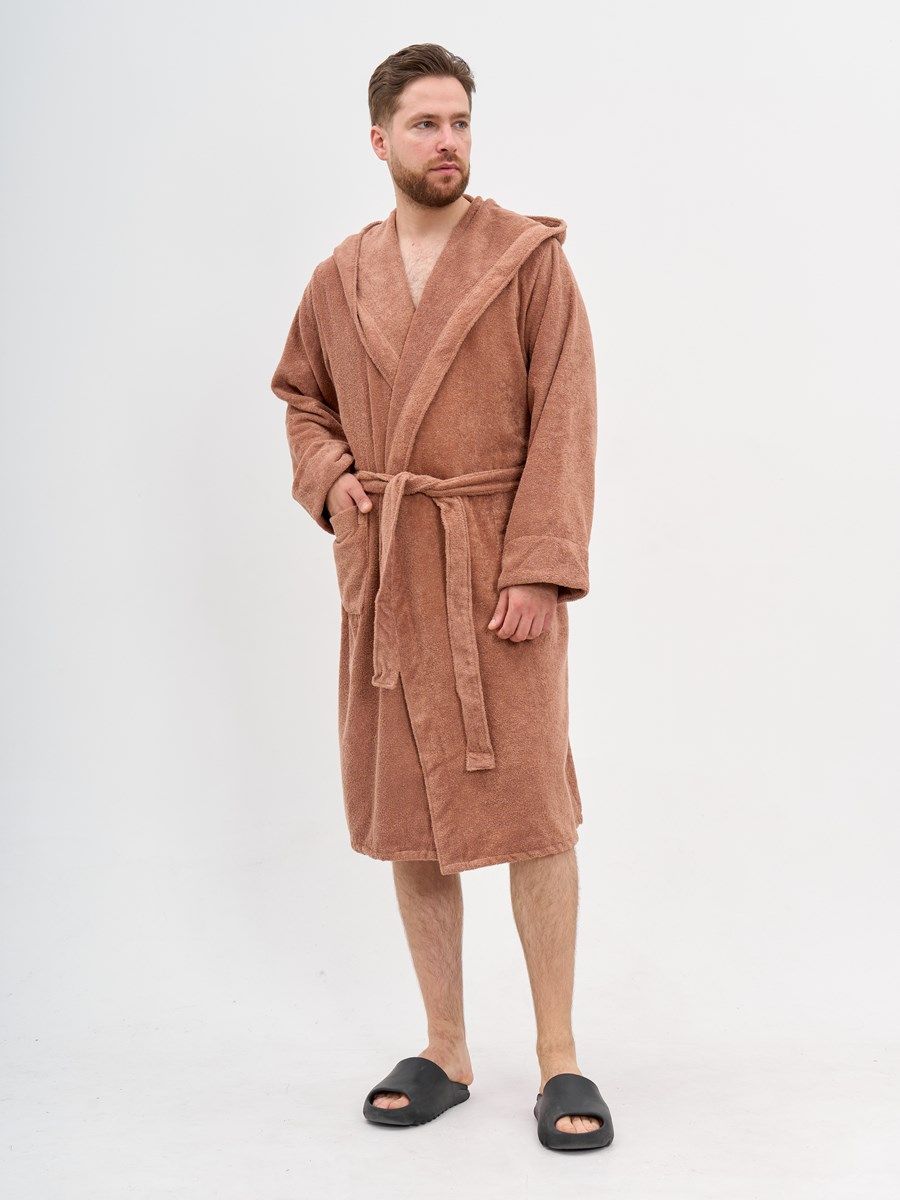 снимок Халат махровый с капюшоном, мокко от магазина BIO-TEXTILES ОПТ