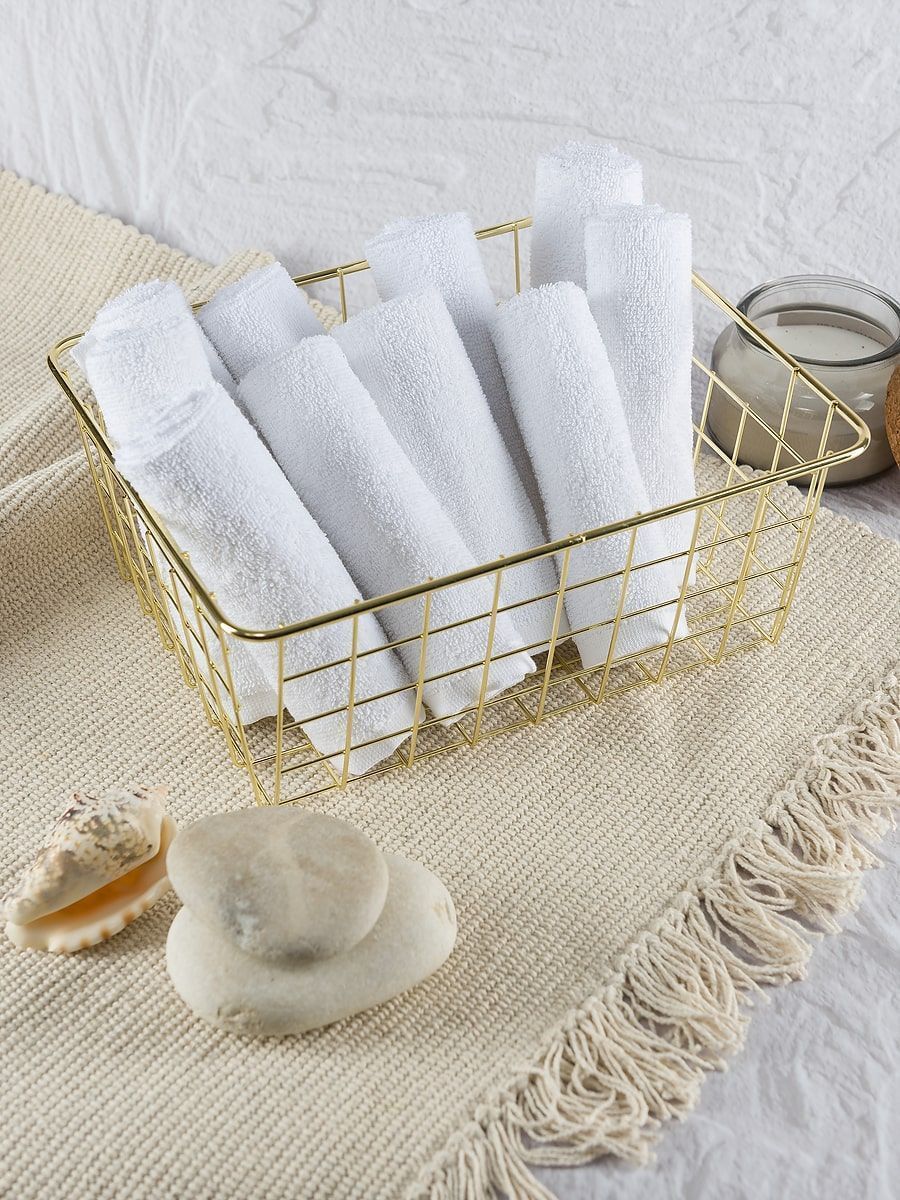 снимок Набор махровых салфеток 10 шт ( 30*30 ) белый от магазина BIO-TEXTILES ОПТ