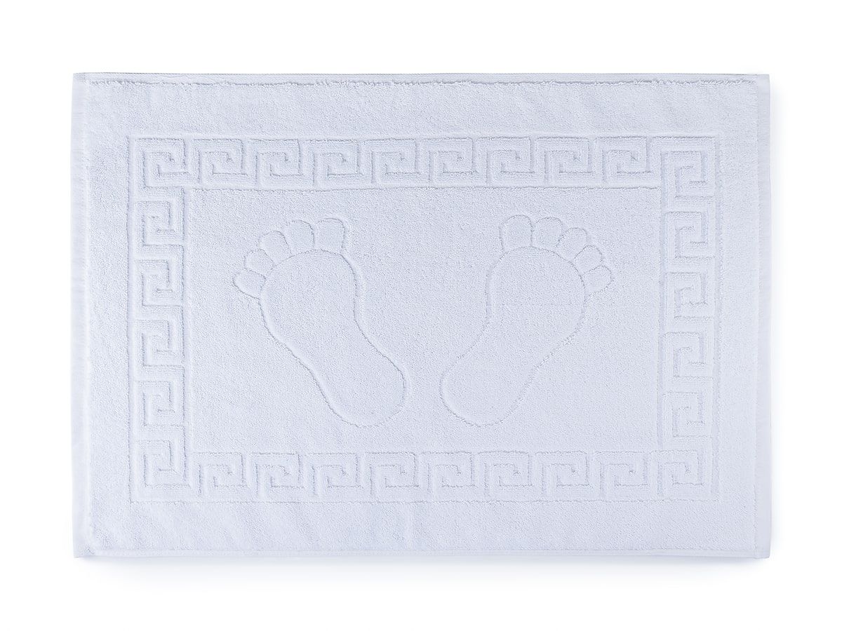 снимок Полотенце махровое для ног, белое Ринг от магазина BIO-TEXTILES ОПТ
