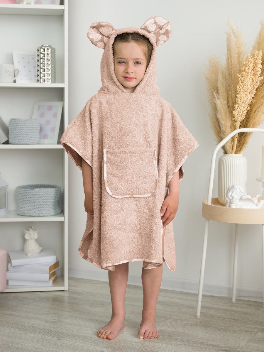 снимок Пончо "ЛАСКОВЫЙ МЫШОНОК" бежевое от магазина BIO-TEXTILES ОПТ