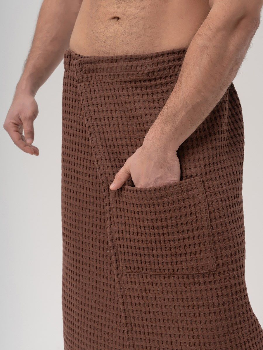 снимок Килт вафельный PandaHug Orlando шоколадный от магазина BIO-TEXTILES ОПТ