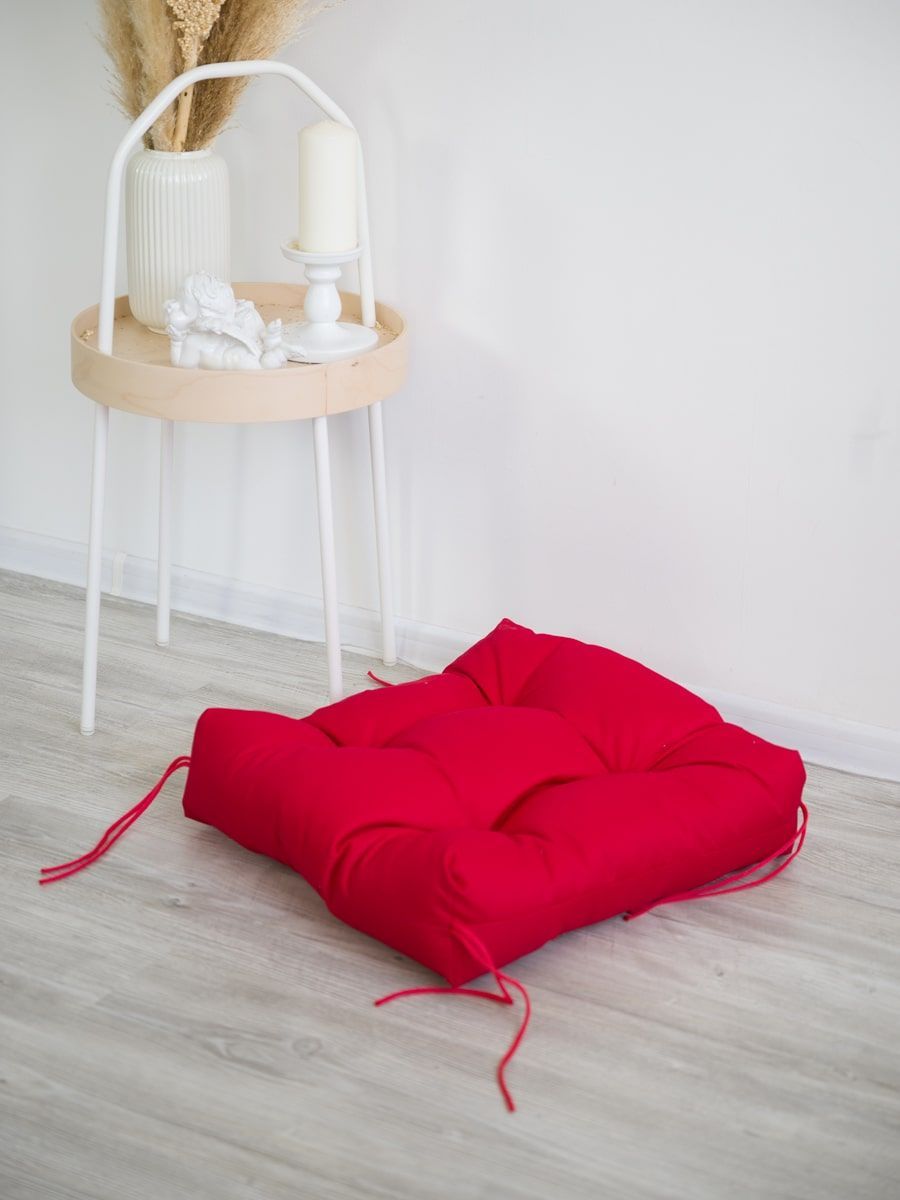 снимок Подушка для сада "ЛОФТ" красная 50*50 от магазина BIO-TEXTILES ОПТ