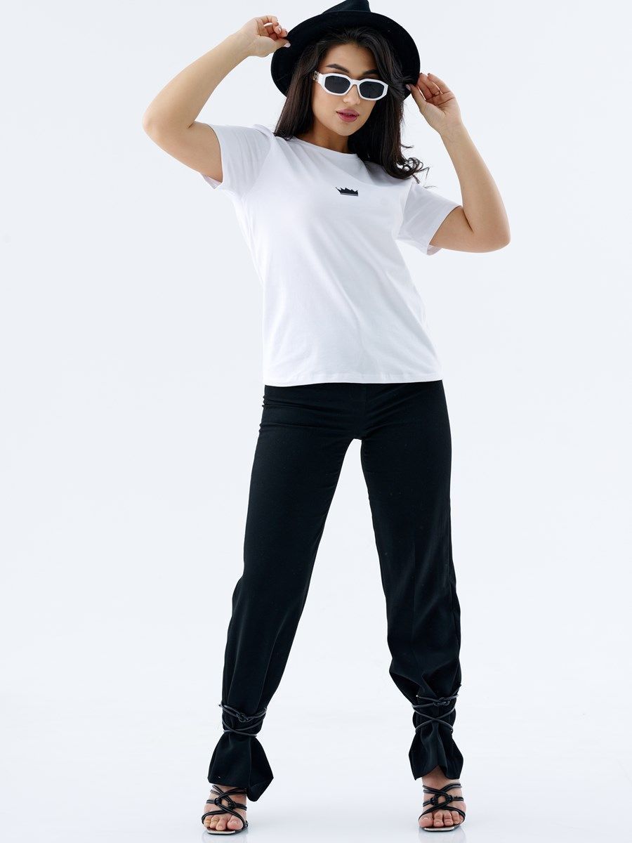 снимок Набор футболок (2 шт.) белая и чёрная, с логотипом корона от магазина BIO-TEXTILES ОПТ