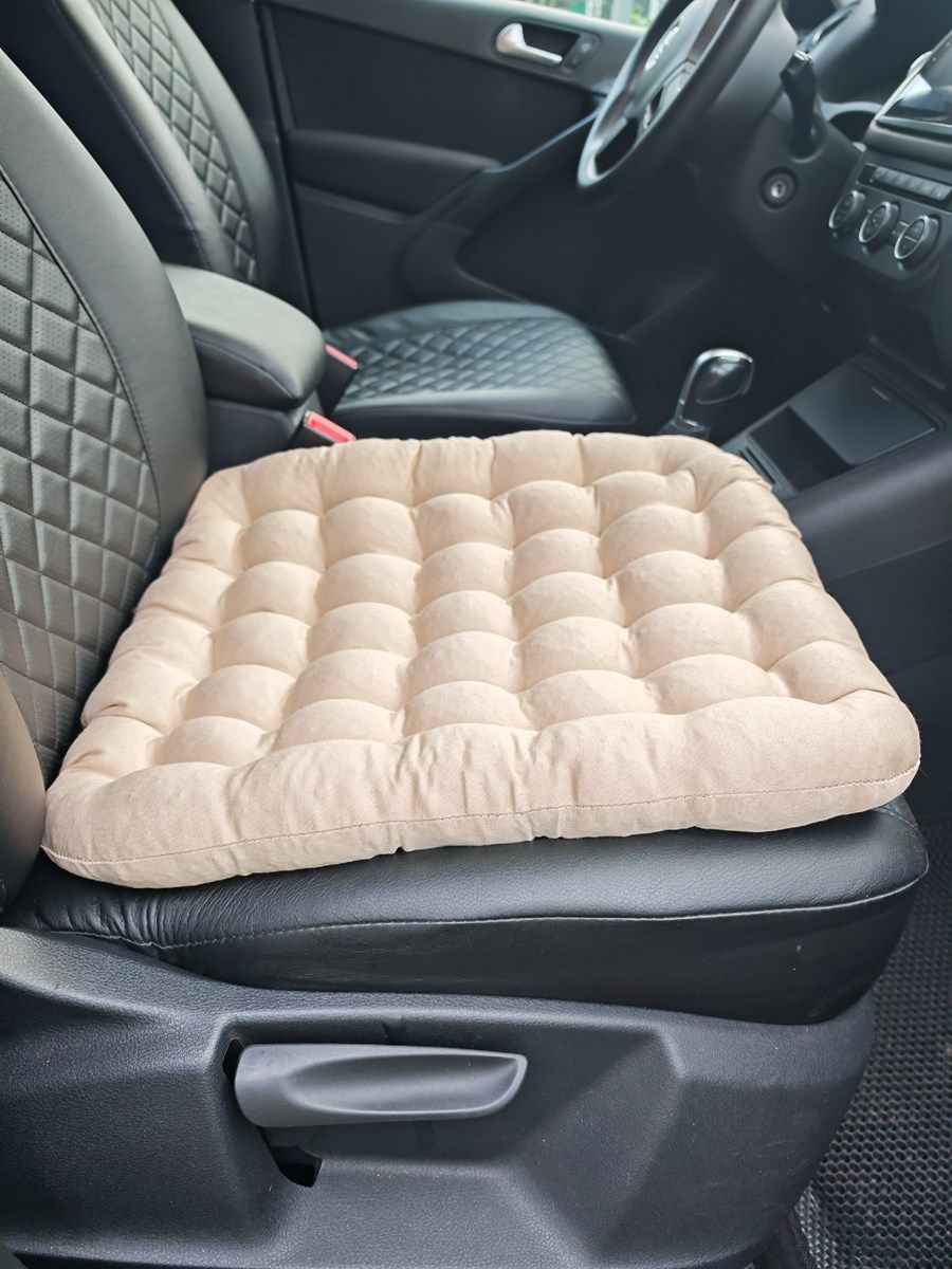 снимок Подушка автомобильная на сиденье "АВТО-БИО" бежевая 50*45 от магазина BIO-TEXTILES ОПТ