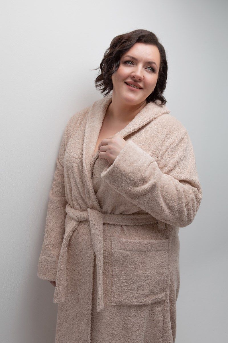 снимок Халат махровый бежевый 60-62, 64-66 от магазина BIO-TEXTILES ОПТ