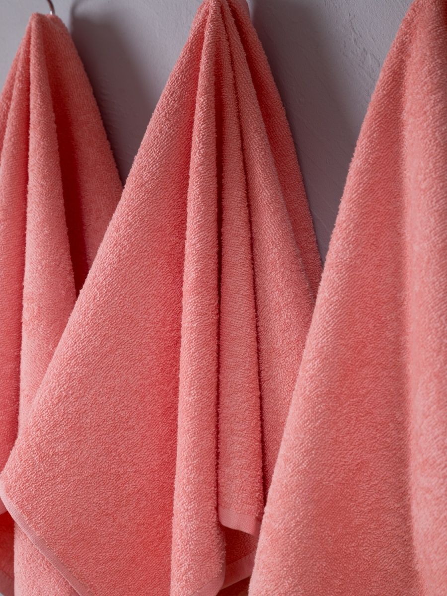 снимок Набор махровых полотенец 3 шт (40*70) персиковый от магазина BIO-TEXTILES ОПТ