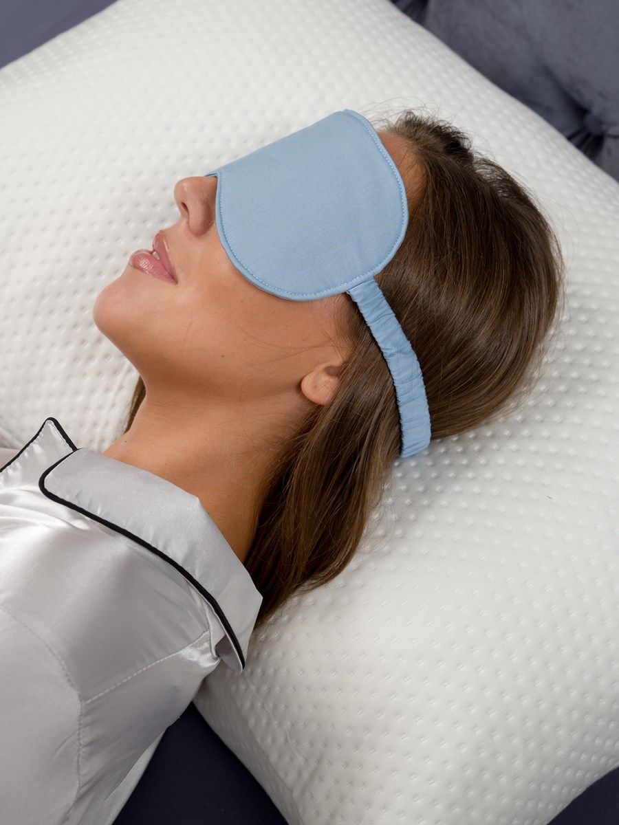 снимок Маска для лица PandaHug Blackout голубая от магазина BIO-TEXTILES ОПТ