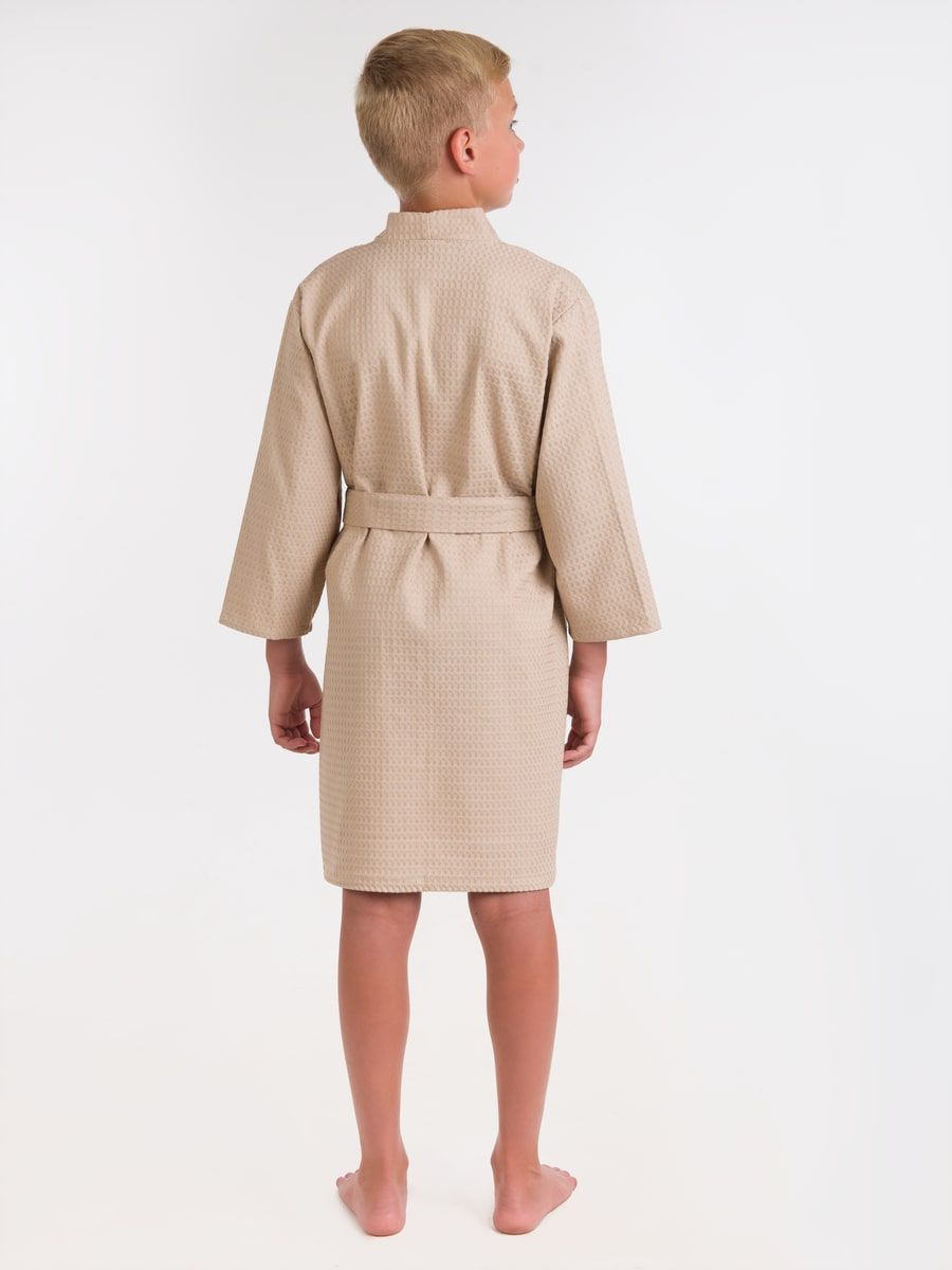 снимок Халат вафельный детский бежевый от магазина BIO-TEXTILES ОПТ